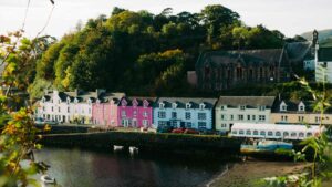 Travel guide portree by motorhome or van