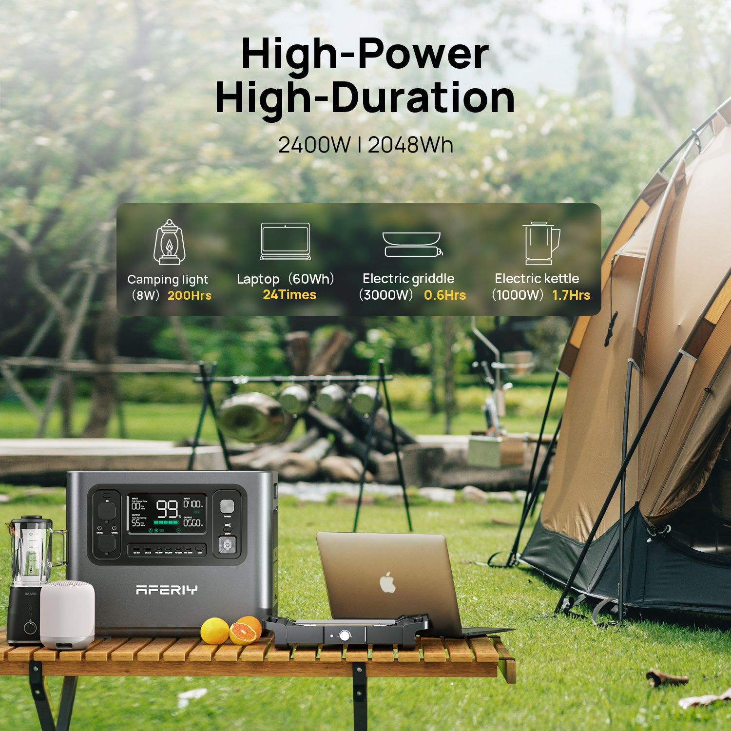 AFERIY P210 2400W 2048Wh Portable Power Station - Image 4