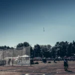 Overview of the Highland Games field in Scotland with hammer throw