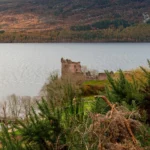 Urquhart Castle on Loch Ness in the Scottish Highlands