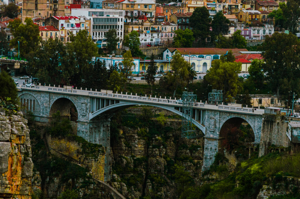 The suspended bridges of Constantine in Algeria