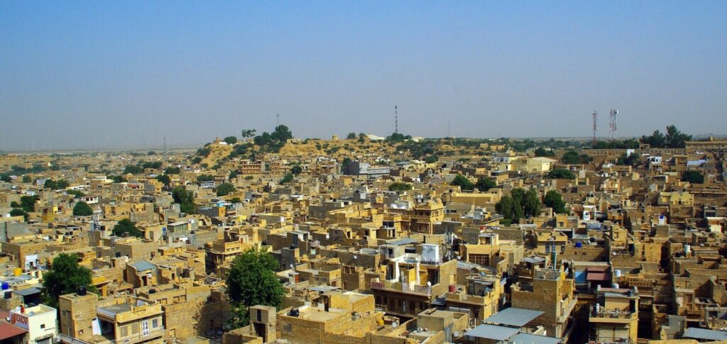 The Thar desert near Jaisalmer, in Rajasthan