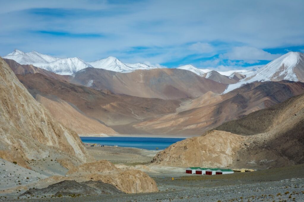 Pangong lake in Ladakh, in the Indian Himalayas