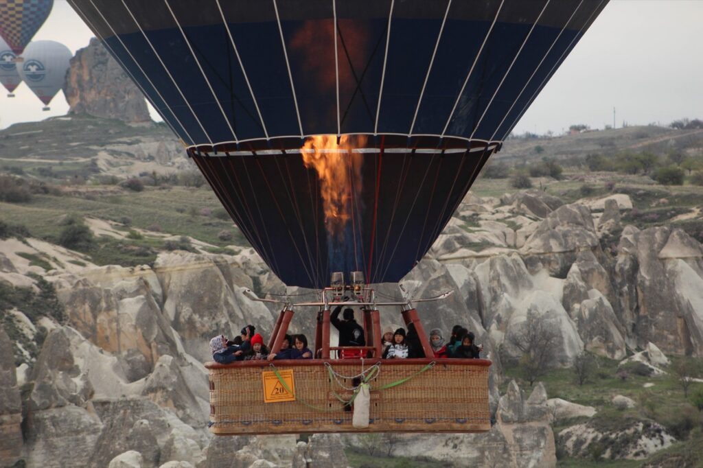 Hot air balloons over Cappadocia, Turkey