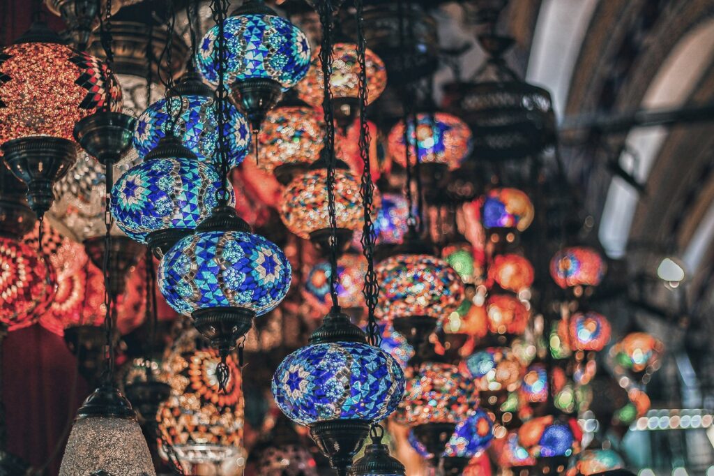 Lamps in Istanbul's Grand Bazaar, Turkey