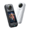 Insta360 X5 360 camera, black and white versions