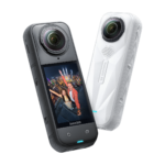 Insta360 X5 360 camera, black and white versions