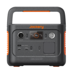 Jackery Explorer 240 v2 front view with LCD screen, 230V outlet, USB-C and USB-A ports