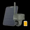 Reolink Go Ranger PT camouflage security camera with its solar panel and 4G SIM card