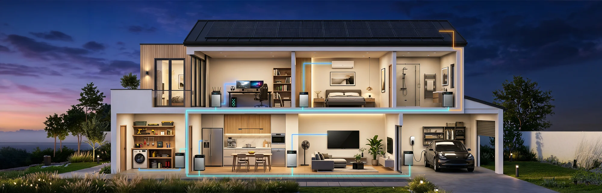 AllPowers BS2500 and BS5000, home solar storage in a house situation