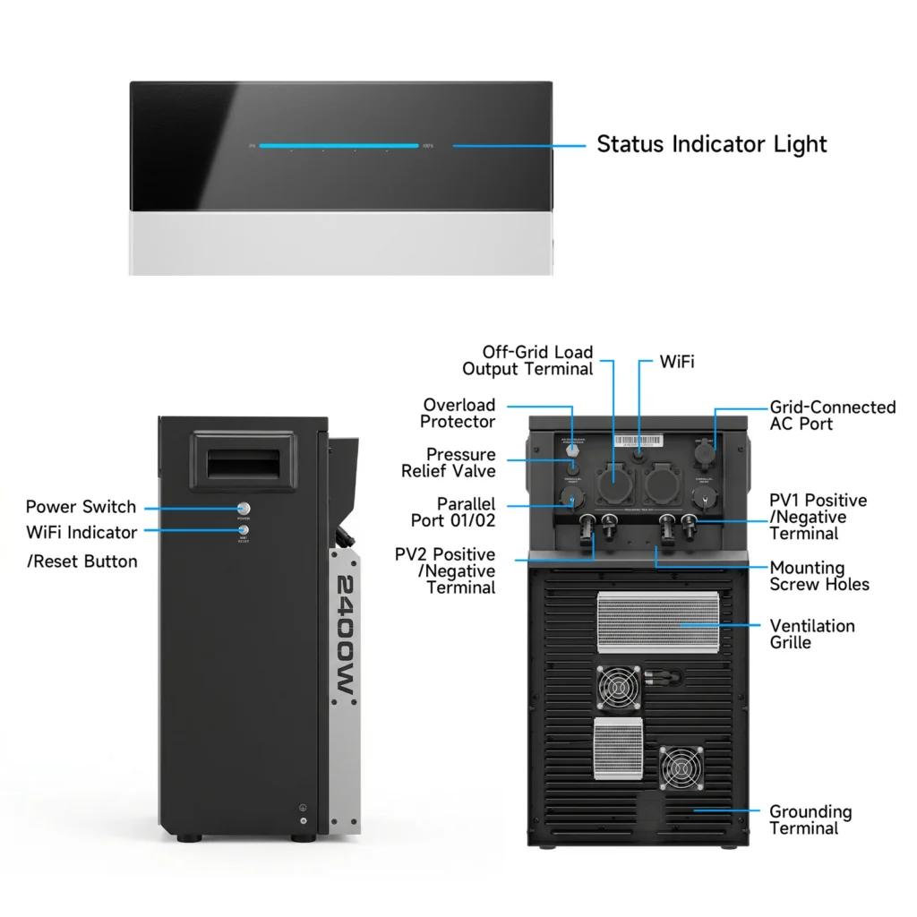 AllPowers BS2500 sockets protected by a silicone cover