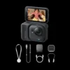 Insta360 GO Ultra in its Action Pod with foldable screen, including accessories