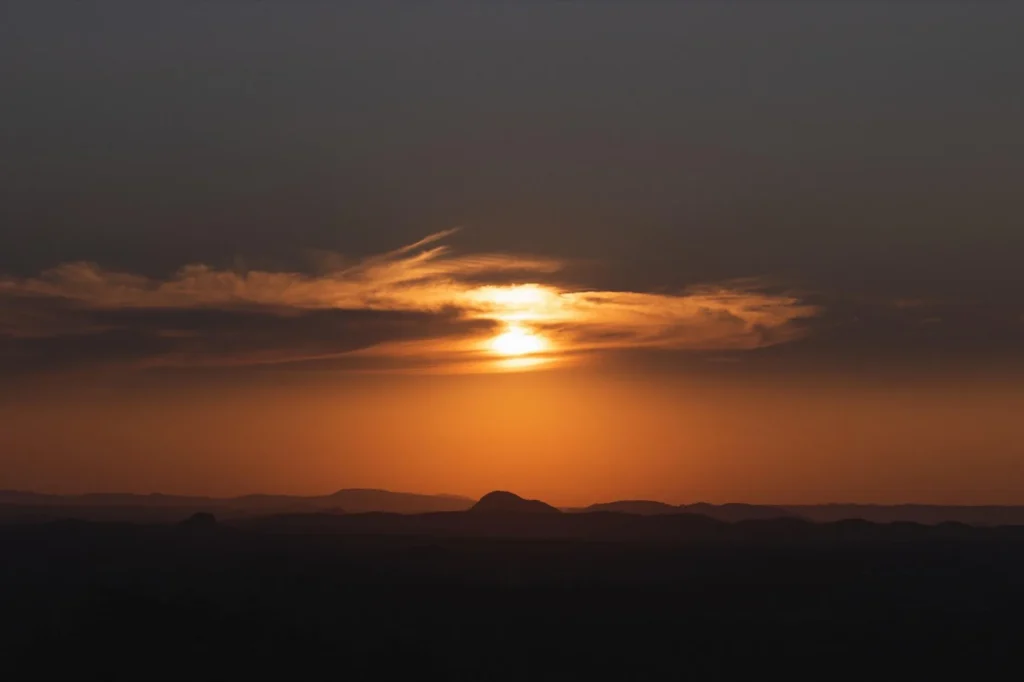 The rock fortress of Sigiriya in Sri Lanka at sunset