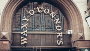 Waxy O’Connor’s, Glasgow: the jug of water is free, and in Scotland that is the law