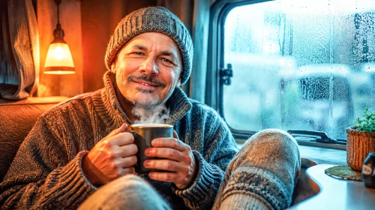 Truma motorhome heating: staying warm inside while the window gets covered in condensation