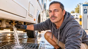 Emptying the wastewater from a camper van: where to really empty it
