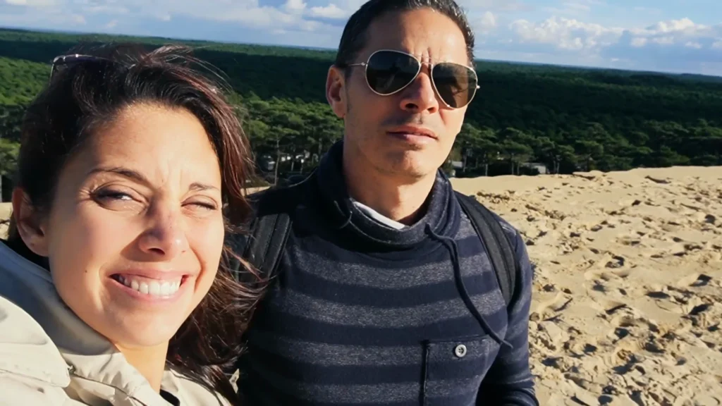 Caroline and Xavier on top of the Dune du Pilat